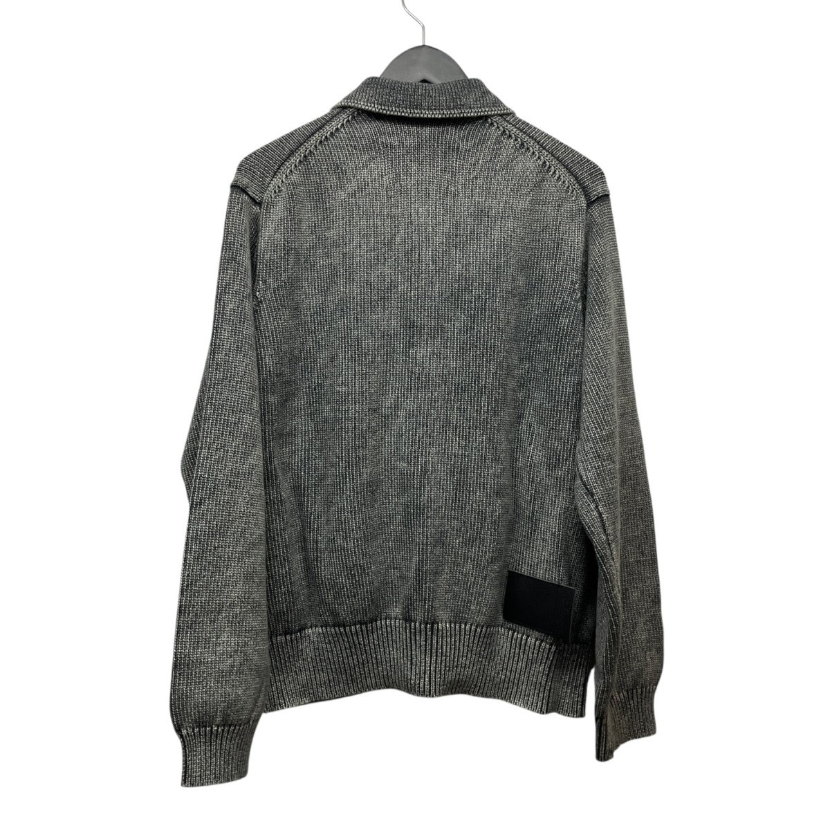 25AWVintage Dyed Knit Jacketレザーパッチニットジャケット25AW K5