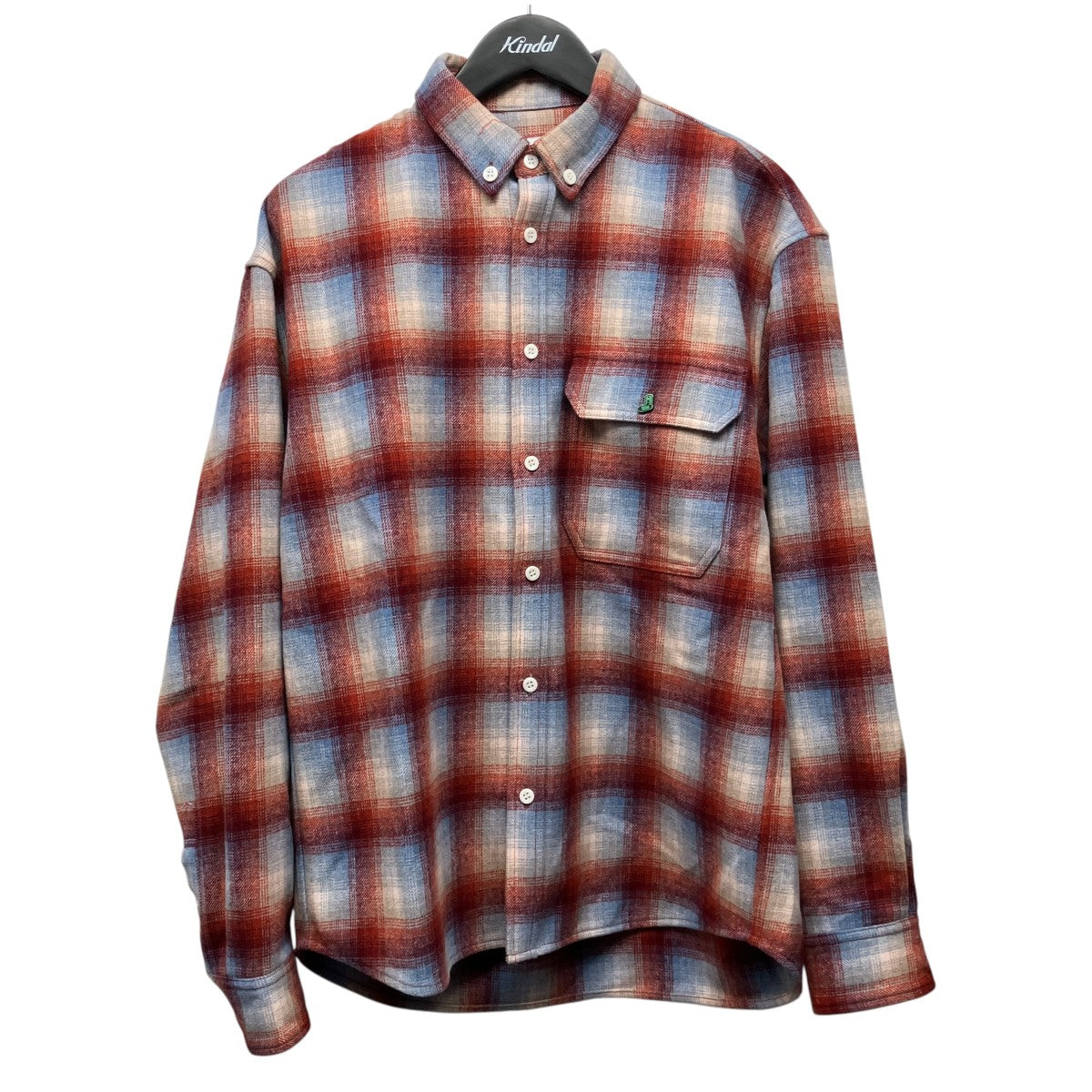 HEAVY WOOL FLANNEL SHIRTボタンダウンチェックシャツWMS-25AW4-010