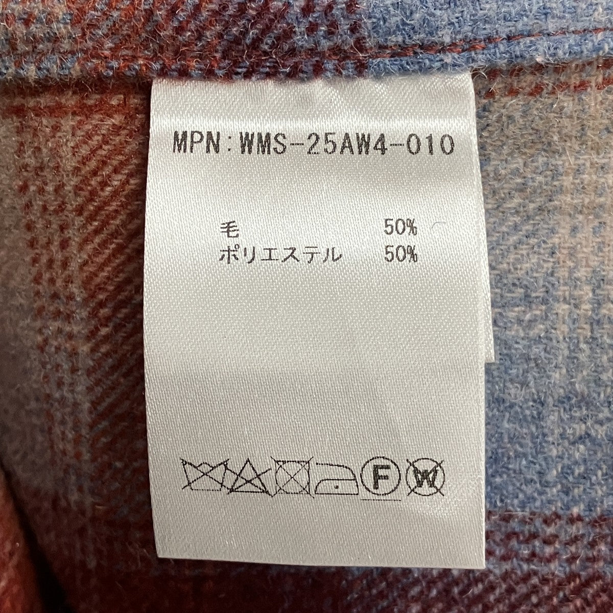 HEAVY WOOL FLANNEL SHIRTボタンダウンチェックシャツWMS-25AW4-010