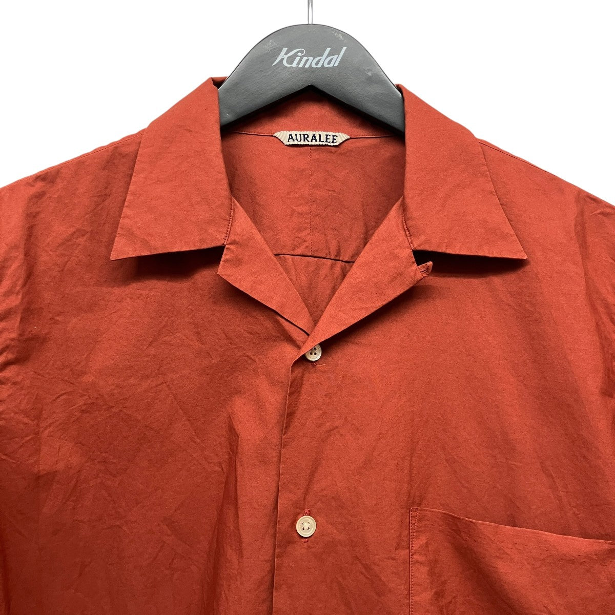 18SSSELVEDGE WEATHER CLOTH HALF SLEEVED SHIRTSオープンカラーシャツA8SS02WC