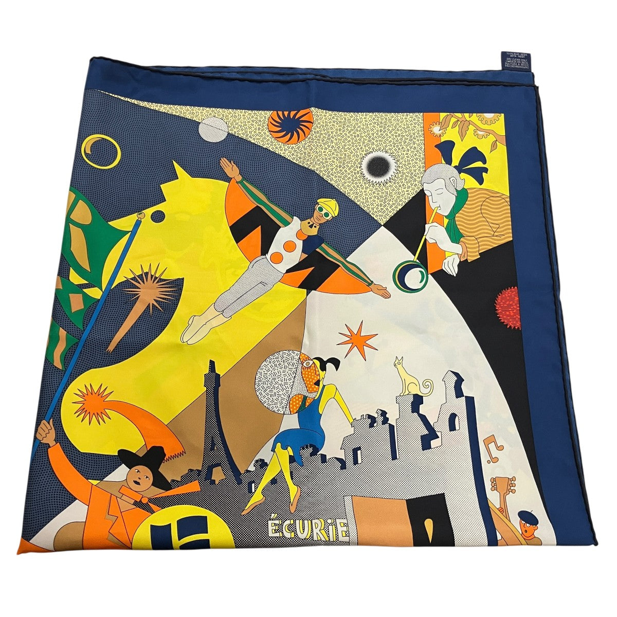 HERMES Baptiste Virot CA DECOIFFEザデコワフカレ90シルクスカーフ 古着・中古-3枚目のアイテム画像