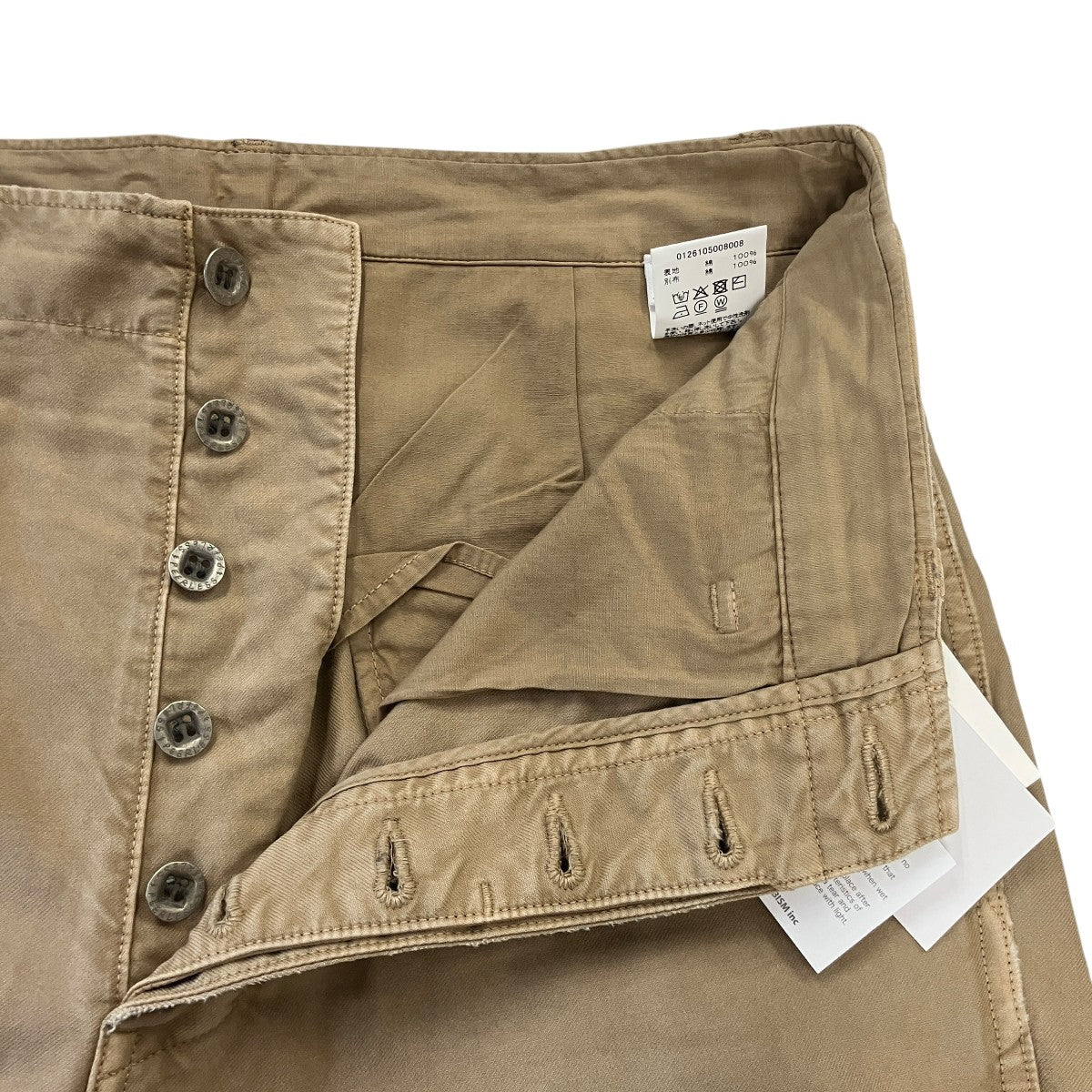 26SSBROADER CHINO SHORTS CRASHガーメントダイカットオフショーツ0126105008008
