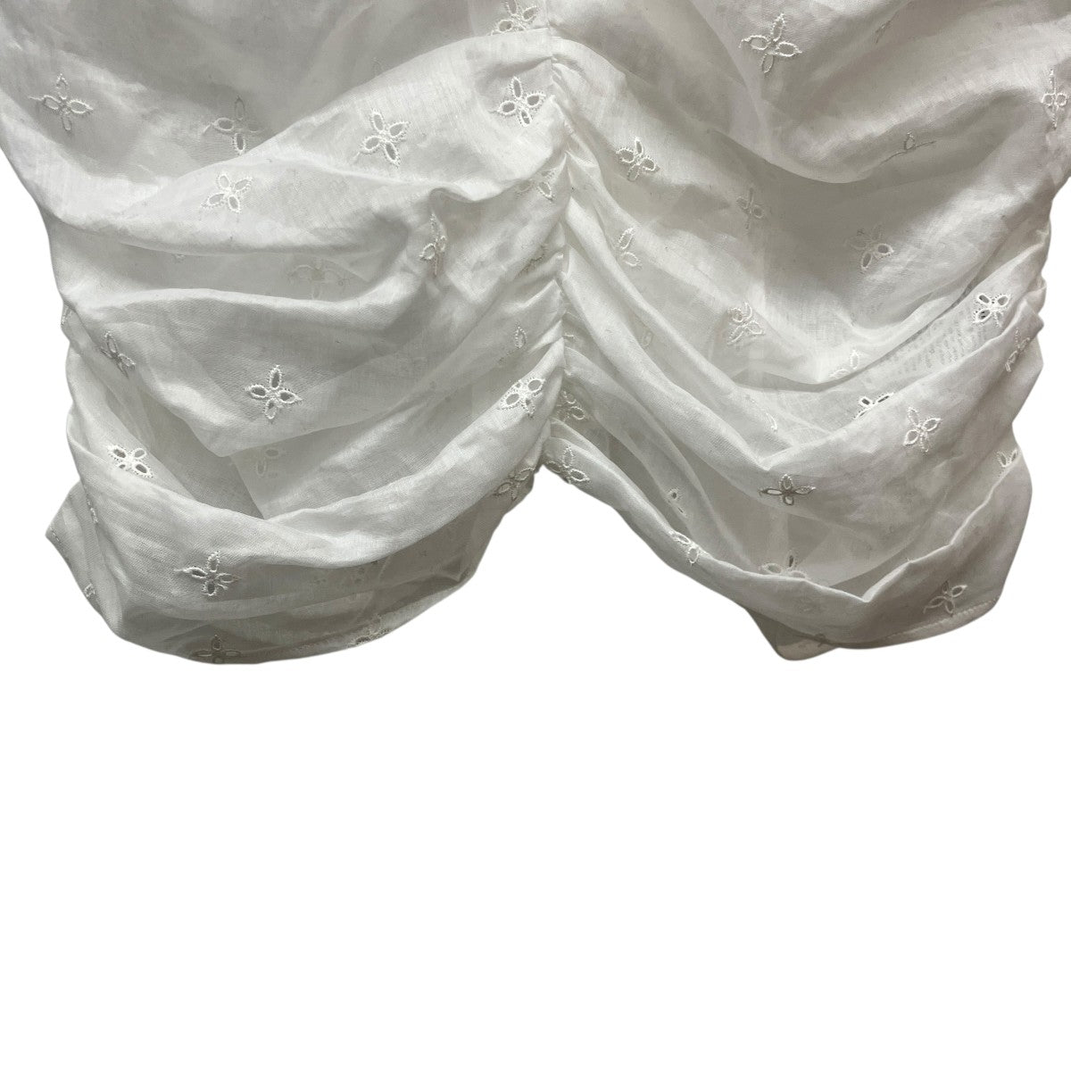 OHROHEE HANDKERCHIEF LACE GATHER TOPノースリーブギャザーブラウス2601BL0003 古着・中古-4枚目のアイテム画像