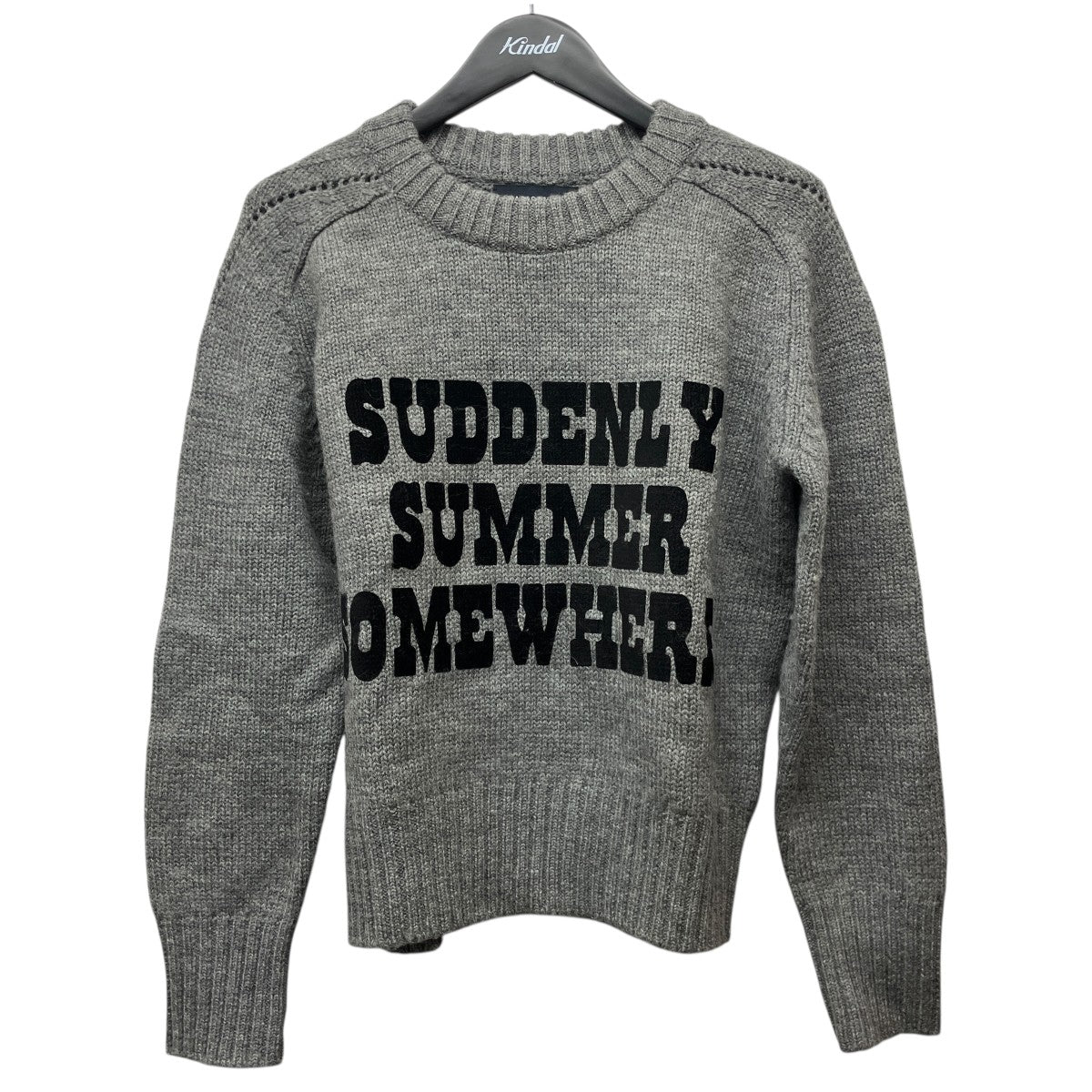 PRINTED SWEATER BRITHISH WOOLウールニットセーターMB214-8028