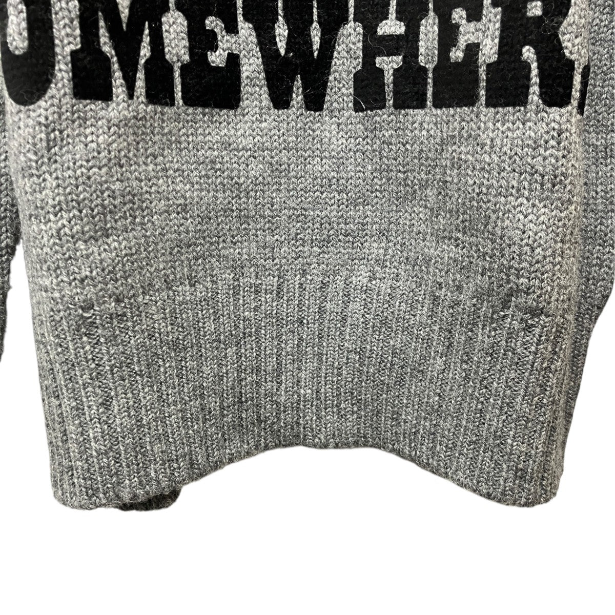 PRINTED SWEATER BRITHISH WOOLウールニットセーターMB214-8028