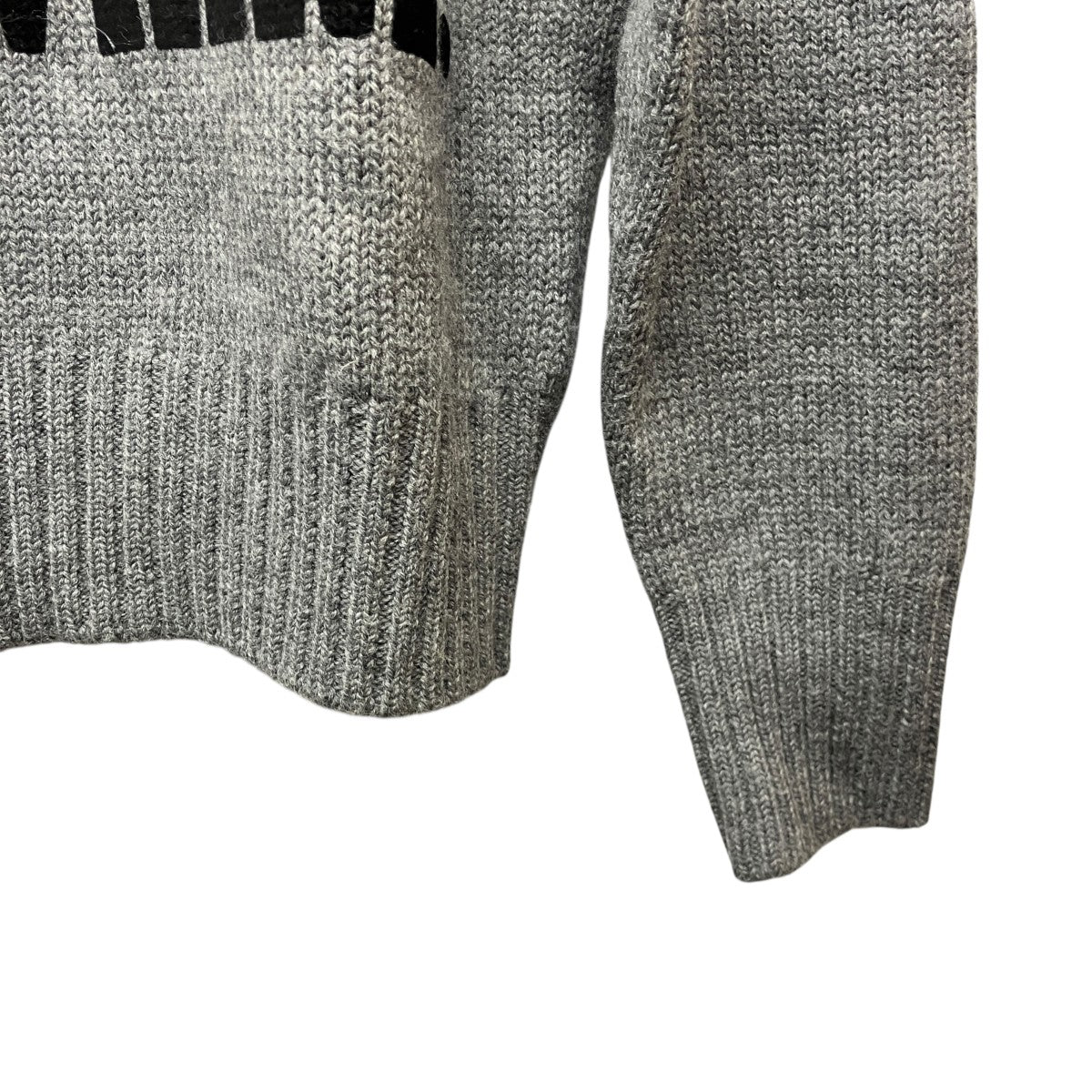 PRINTED SWEATER BRITHISH WOOLウールニットセーターMB214-8028