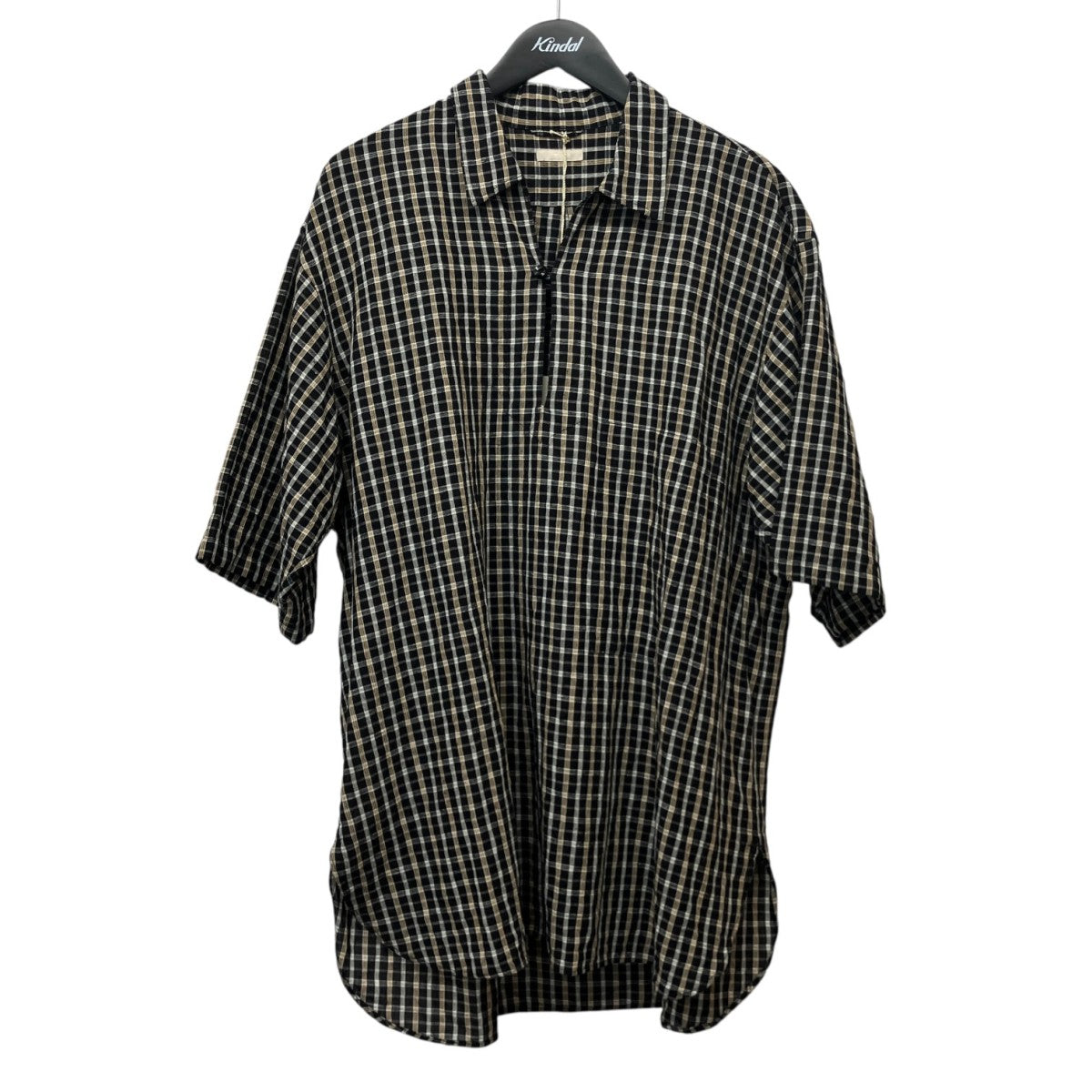 W L CHECKED SKIPPER SHIRTチェックハーフスリーブシャツULSH47-HA158