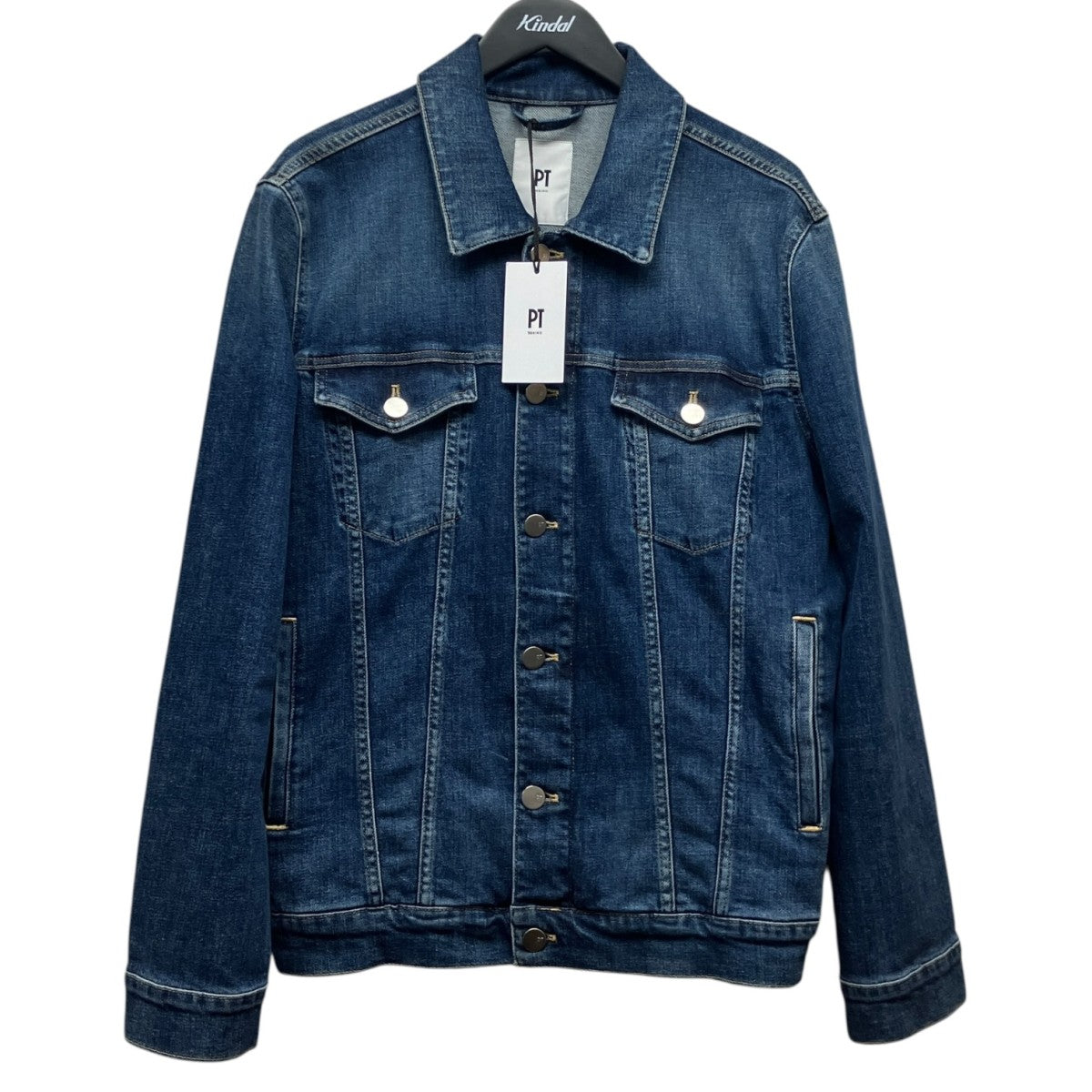 PT TORINO DENIMコットン デニム ウォッシュドトラッカージャケット