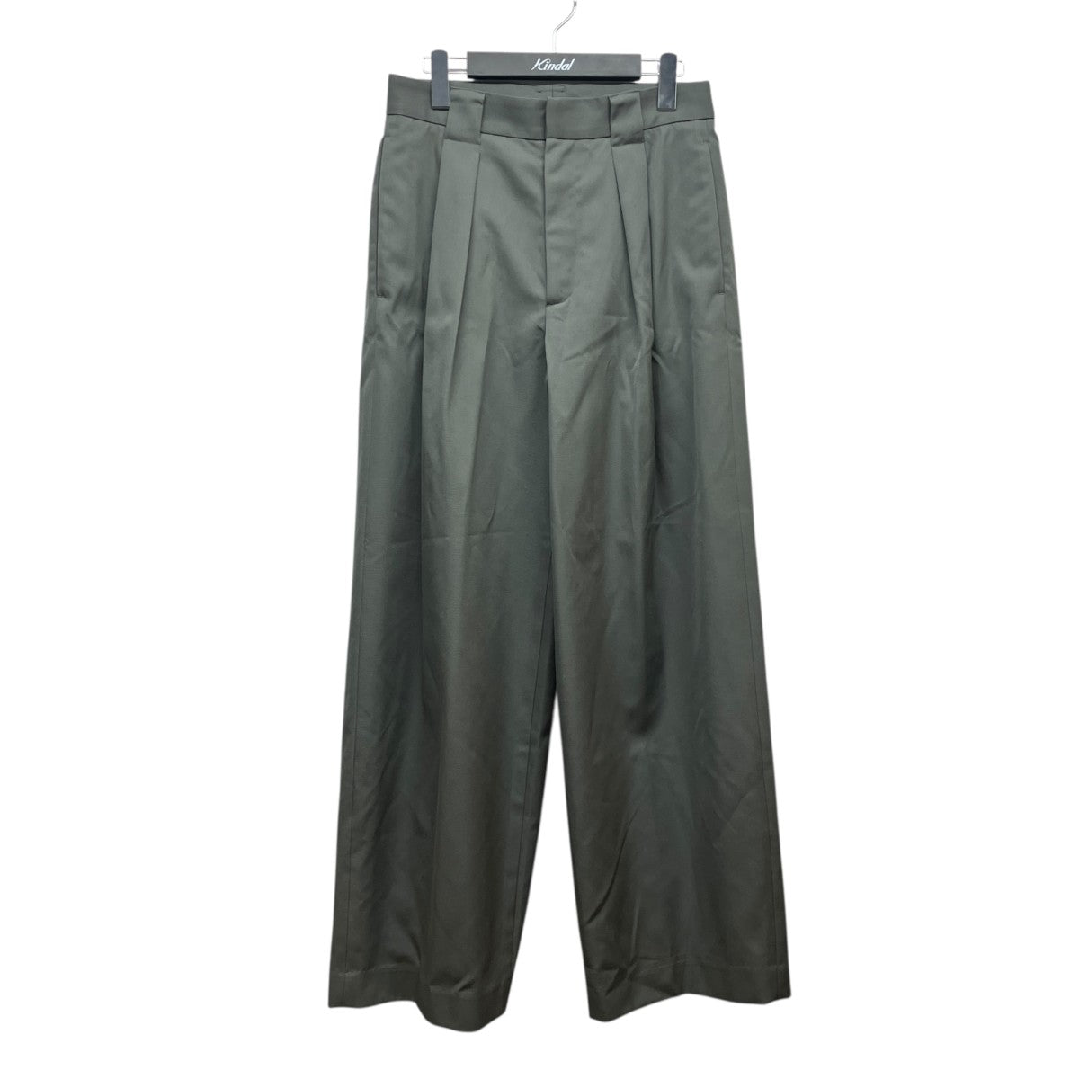 HEAVY WOOL GABARDINE BOX TUCK TROUSERSウールタックパンツ450-06002