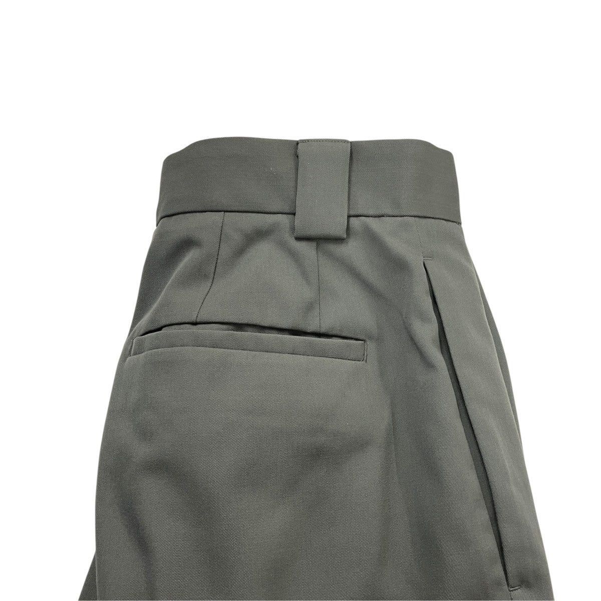HEAVY WOOL GABARDINE BOX TUCK TROUSERSウールタックパンツ450-06002
