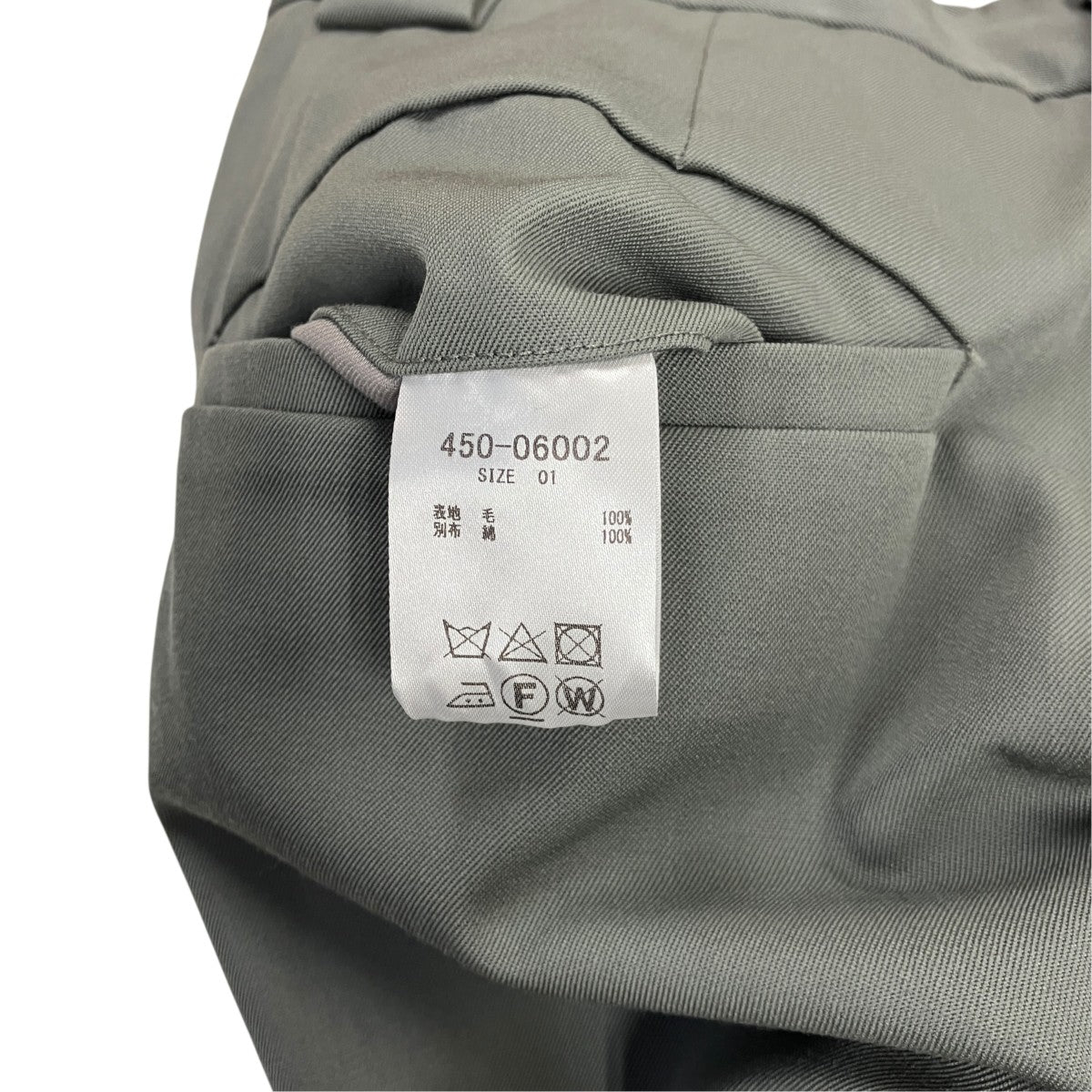 HEAVY WOOL GABARDINE BOX TUCK TROUSERSウールタックパンツ450-06002