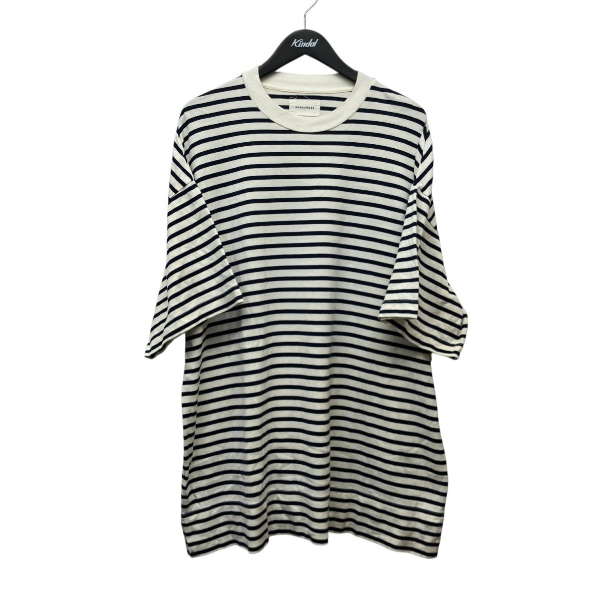 MARKAWARE BOX Tee SS ORGANIC COTTON BORDERボーダーニットTシャツA22B-01CS01B 古着・中古-1枚目のアイテム画像