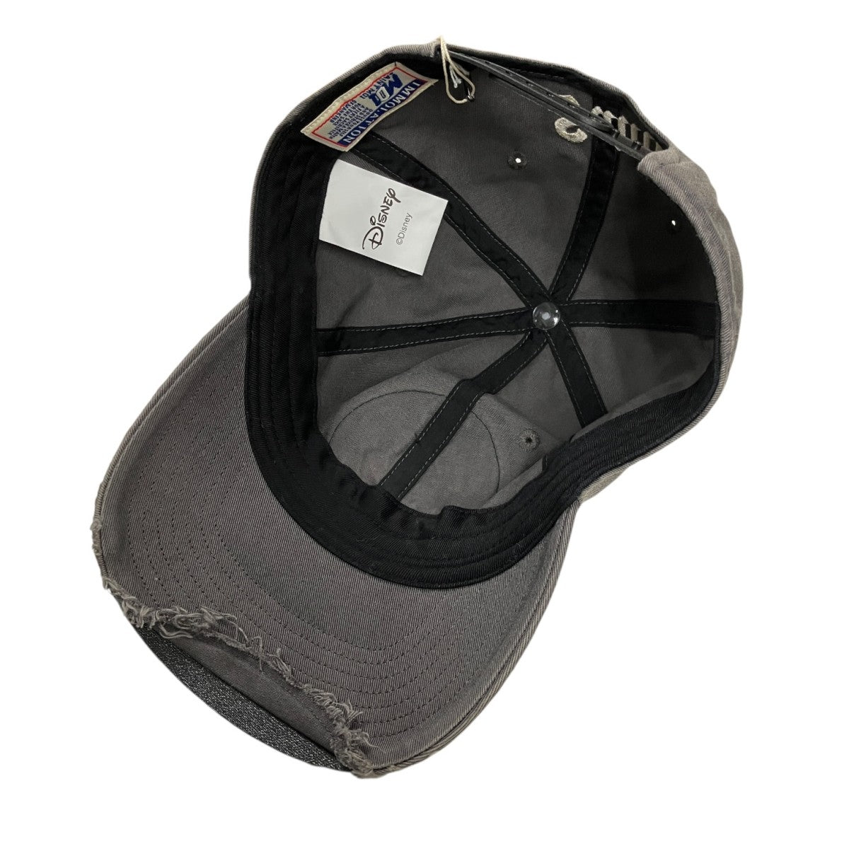 26AWDSNY CAP MICKEYクラッシュ加工アイコンワッペンキャップSM-MK1-0000-C91
