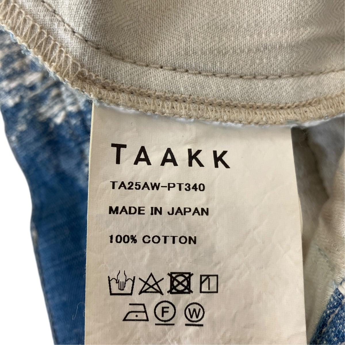 25AWDESIGN TROUSERSコットンカーゴパンツTA25AW-PT340