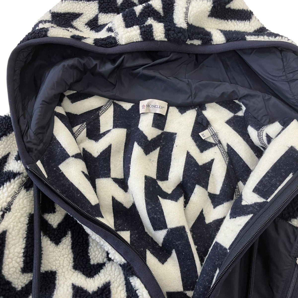 MONCLER 23AWモノグラム ジップアップフリースジャケットI20918G00063 古着・中古-6枚目のアイテム画像