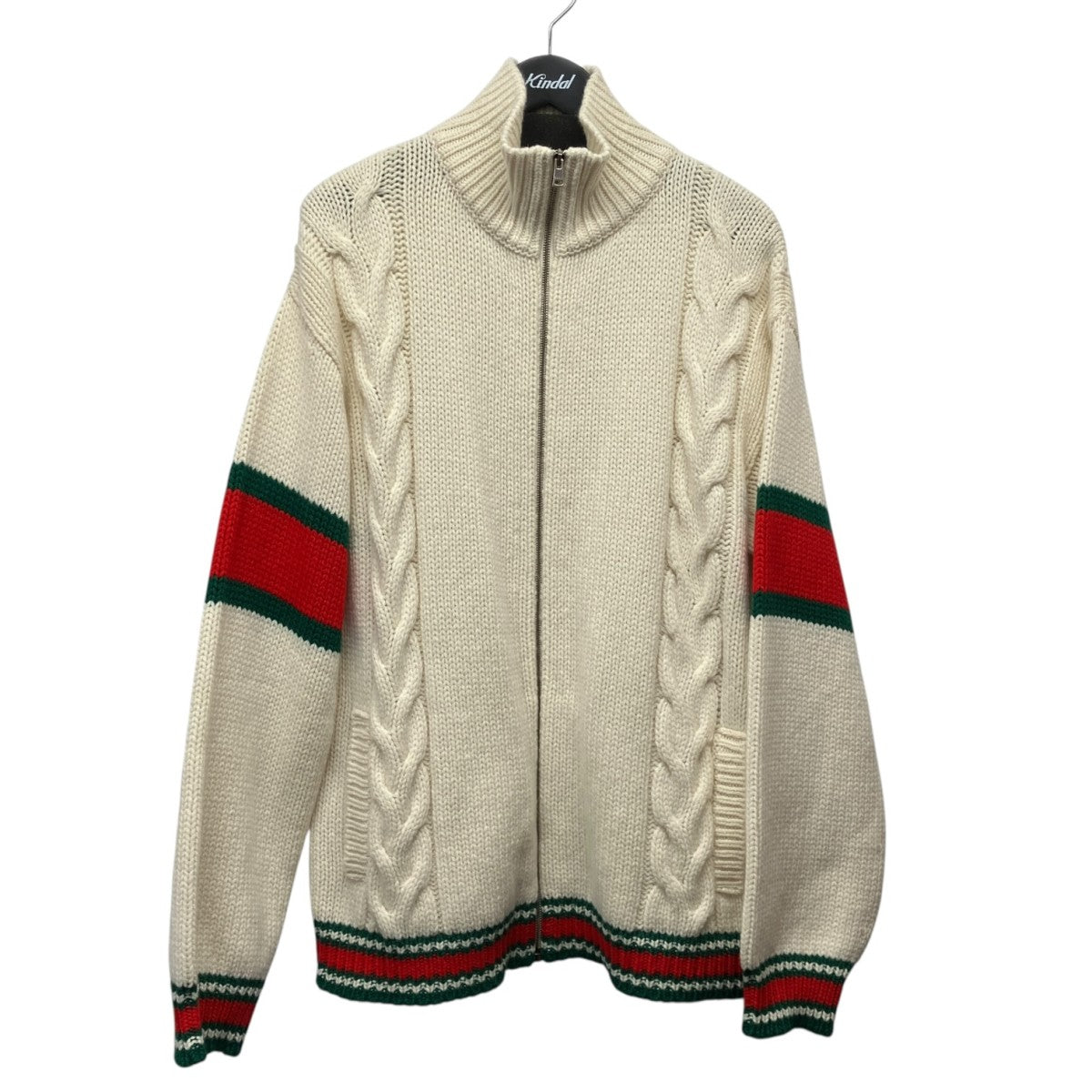 GUCCI ケーブルニットボンバージャケット 古着・中古-1枚目のアイテム画像