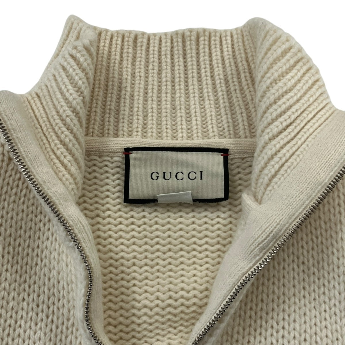 GUCCI ケーブルニットボンバージャケット 古着・中古-3枚目のアイテム画像