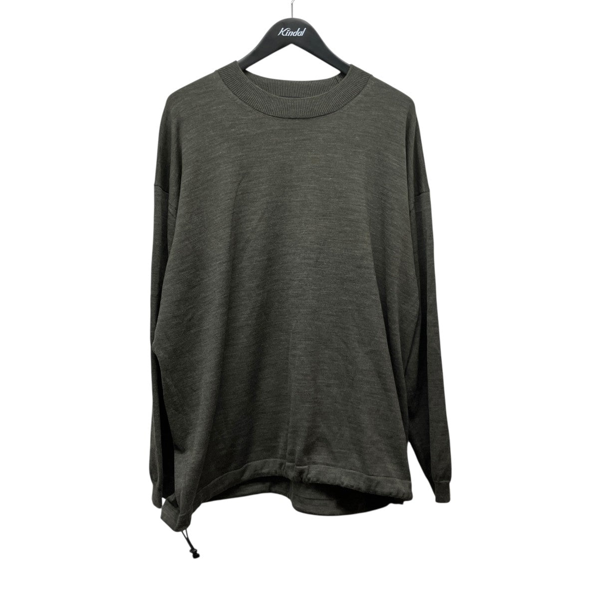 COMME des GARCONS HOMME 24AW梳毛エステル天竺プルオーバー長袖ドローコードニットセーターHN-N001 古着・中古-1枚目のアイテム画像