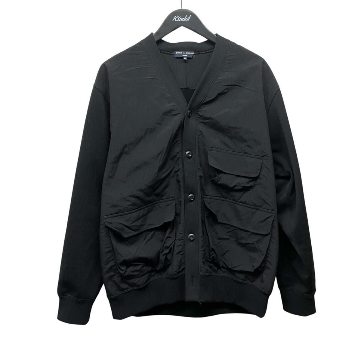 COMME des GARCONS HOMME 24AWシルケット裏毛 カーディガンナイロン切替カーディガンHN-T001 古着・中古-1枚目のアイテム画像