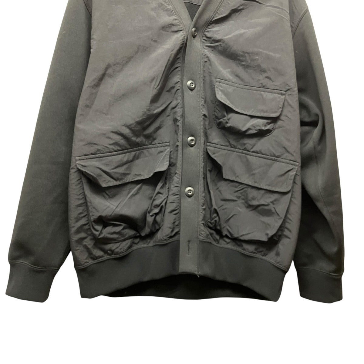 COMME des GARCONS HOMME 24AWシルケット裏毛 カーディガンナイロン切替カーディガンHN-T001 古着・中古-4枚目のアイテム画像