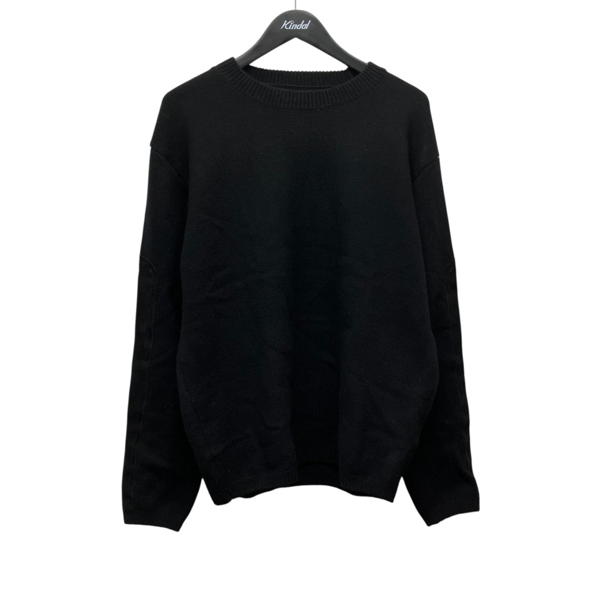 YOKE Suede Leather Elbow Patch SweaterエルボーバッチニットセーターYK25FW01108S 古着・中古-1枚目のアイテム画像