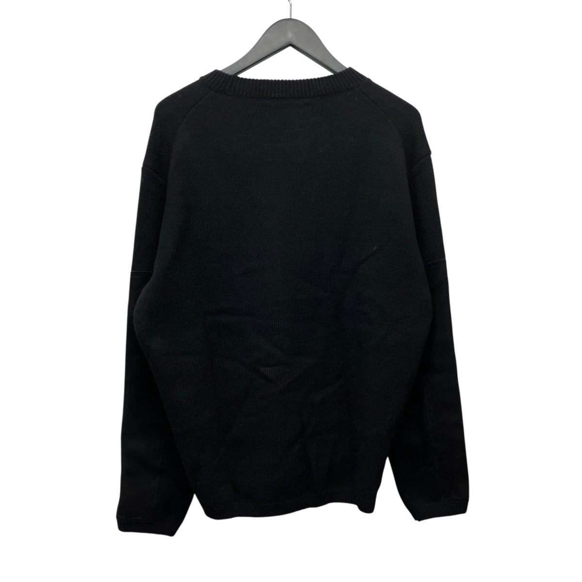 YOKE Suede Leather Elbow Patch SweaterエルボーバッチニットセーターYK25FW01108S 古着・中古-2枚目のアイテム画像