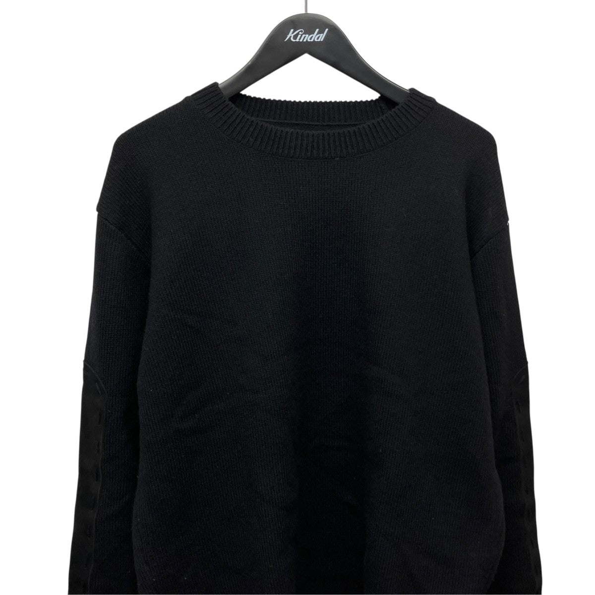 YOKE Suede Leather Elbow Patch SweaterエルボーバッチニットセーターYK25FW01108S 古着・中古-3枚目のアイテム画像