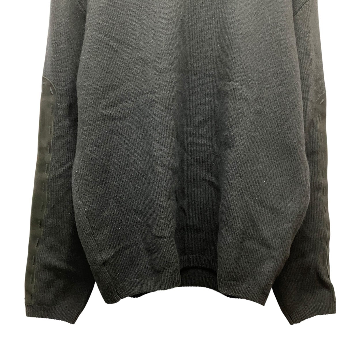 YOKE Suede Leather Elbow Patch SweaterエルボーバッチニットセーターYK25FW01108S 古着・中古-4枚目のアイテム画像