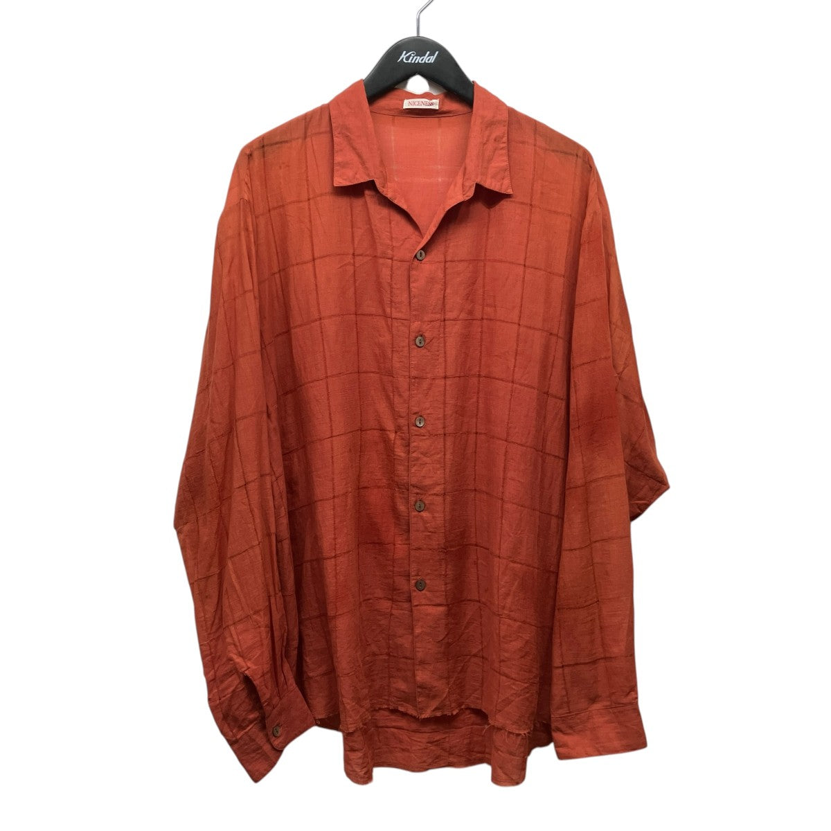 NICENESS 26SS× 柿乃葉 K．CASTELINOKhadiコットンシャツNK-3004YY17 古着・中古-1枚目のアイテム画像