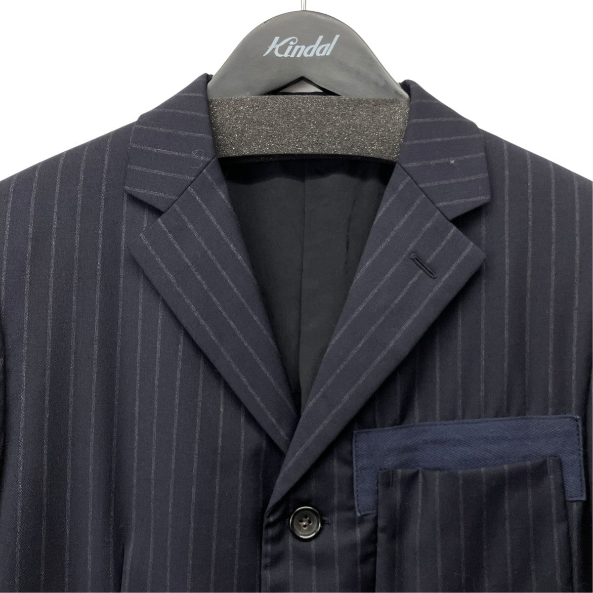 COMME des GARCONS HOMME 12SSストライプテーラードジャケットHI-J005 古着・中古-3枚目のアイテム画像