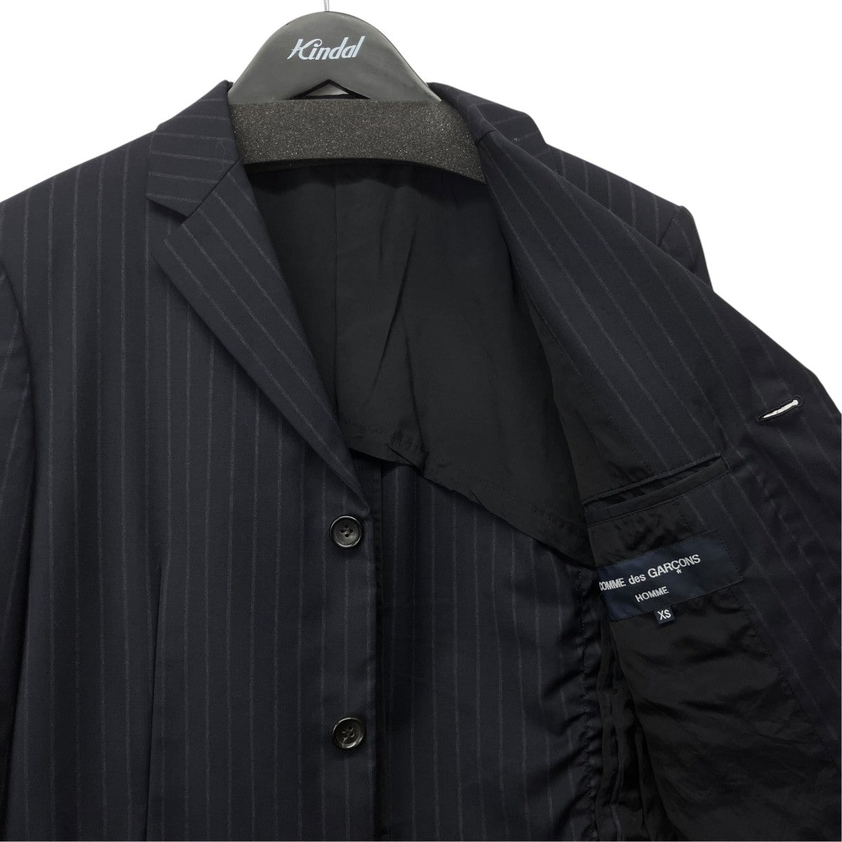 COMME des GARCONS HOMME 12SSストライプテーラードジャケットHI-J005 古着・中古-6枚目のアイテム画像