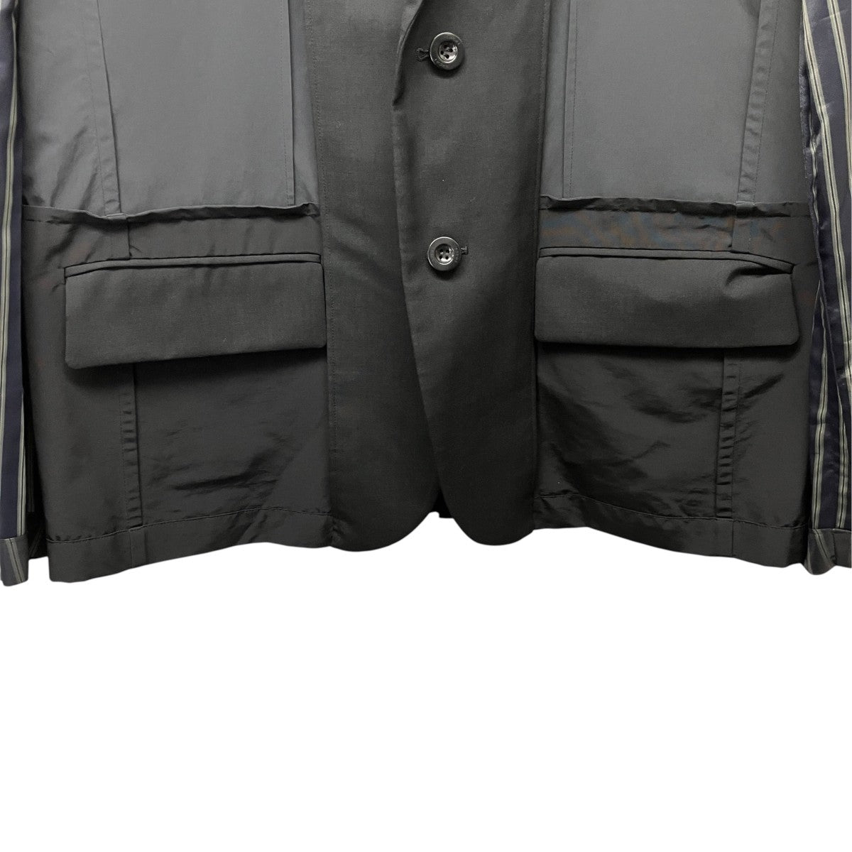 sacai 24SSSuiting Jacketストライプ切替テーラードジャケット24-03265M 古着・中古-4枚目のアイテム画像