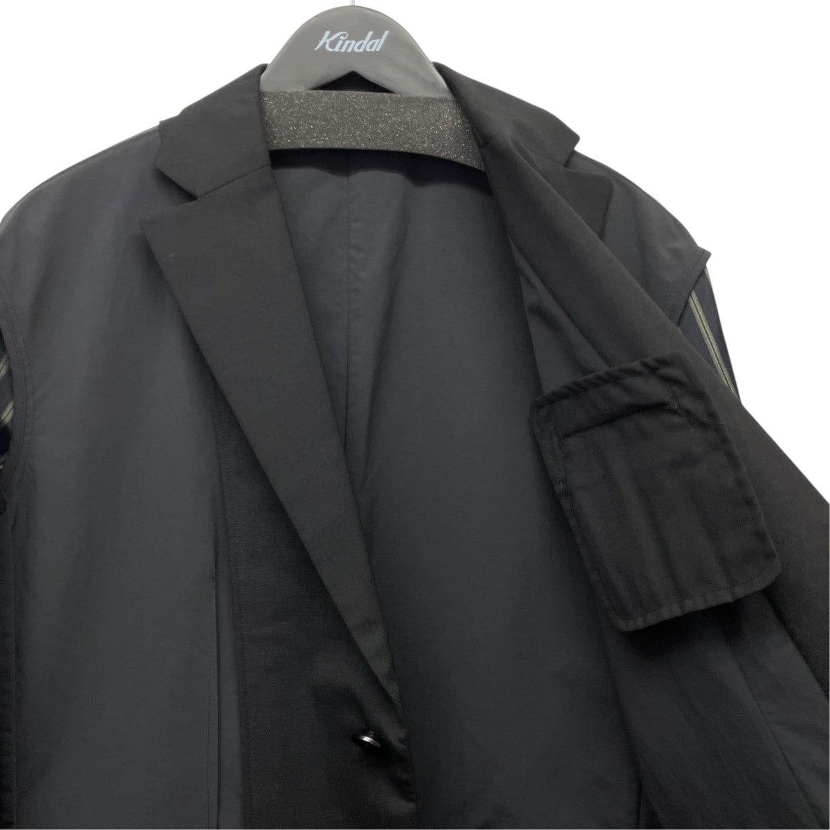 sacai 24SSSuiting Jacketストライプ切替テーラードジャケット24-03265M 古着・中古-6枚目のアイテム画像
