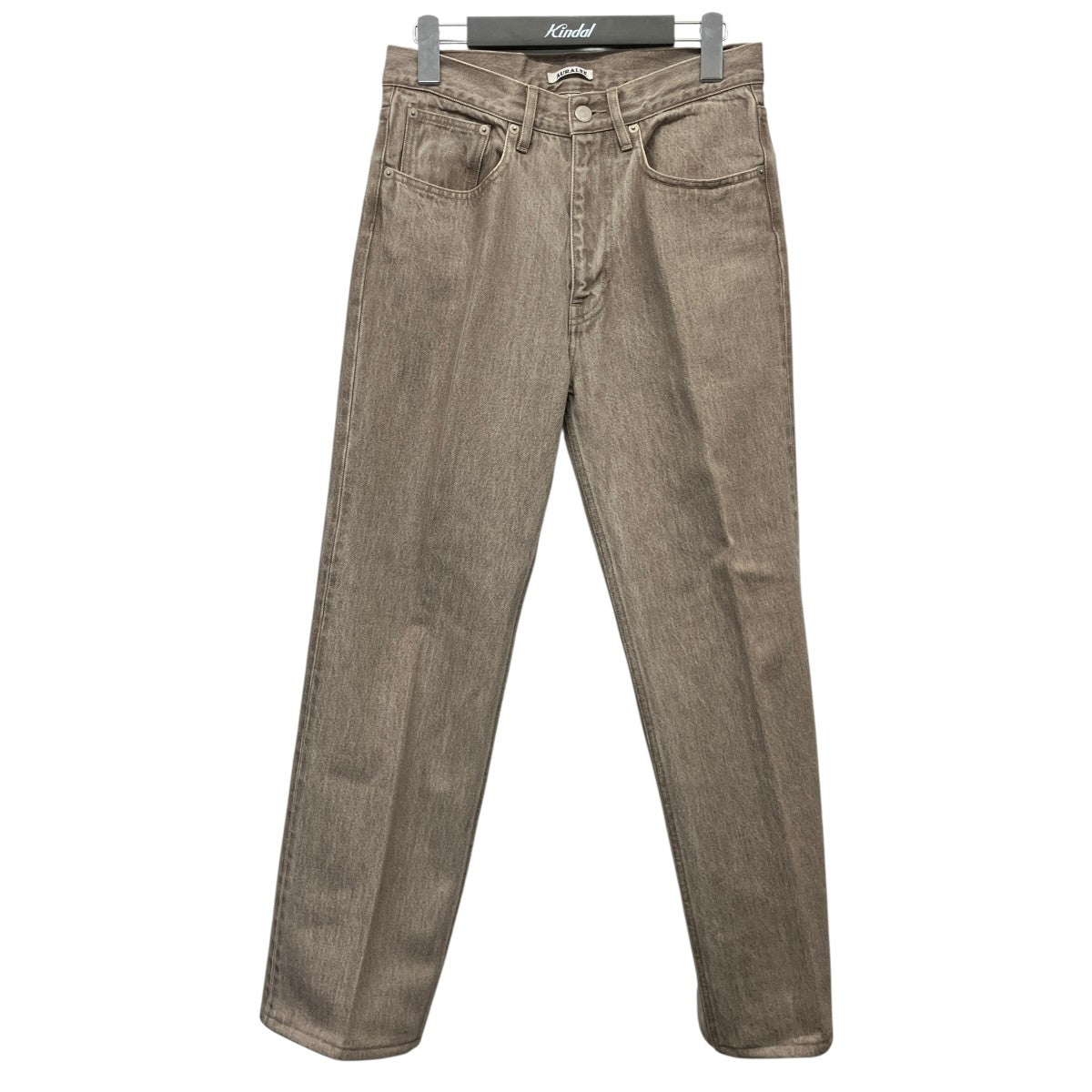 AURALEE HARD TWIST FADED BROWN DENIM 5P PANTSデニムパンツA22SP01MD 古着・中古-1枚目のアイテム画像