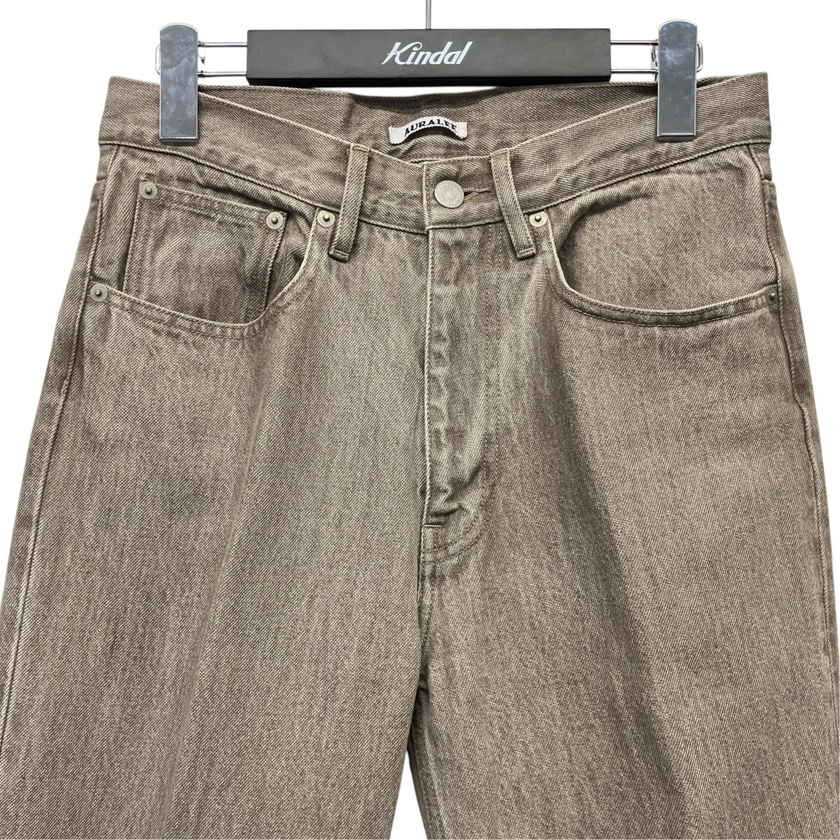 AURALEE HARD TWIST FADED BROWN DENIM 5P PANTSデニムパンツA22SP01MD 古着・中古-3枚目のアイテム画像