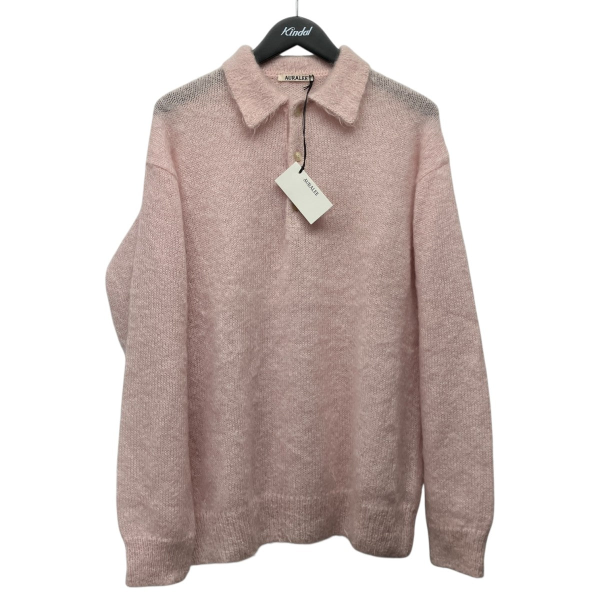 AURALEE 22AWBRUSHED SUPER KID MOHAIR KNITスーパーキッドモヘアニットポロA22AP02KM 古着・中古-1枚目のアイテム画像