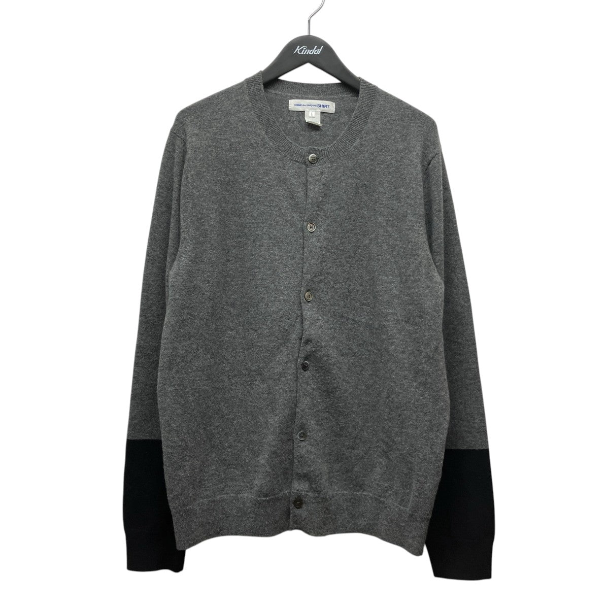 COMME des GARCONS SHIRT バイカラーウールカーディガンFZ-N110 古着・中古-1枚目のアイテム画像
