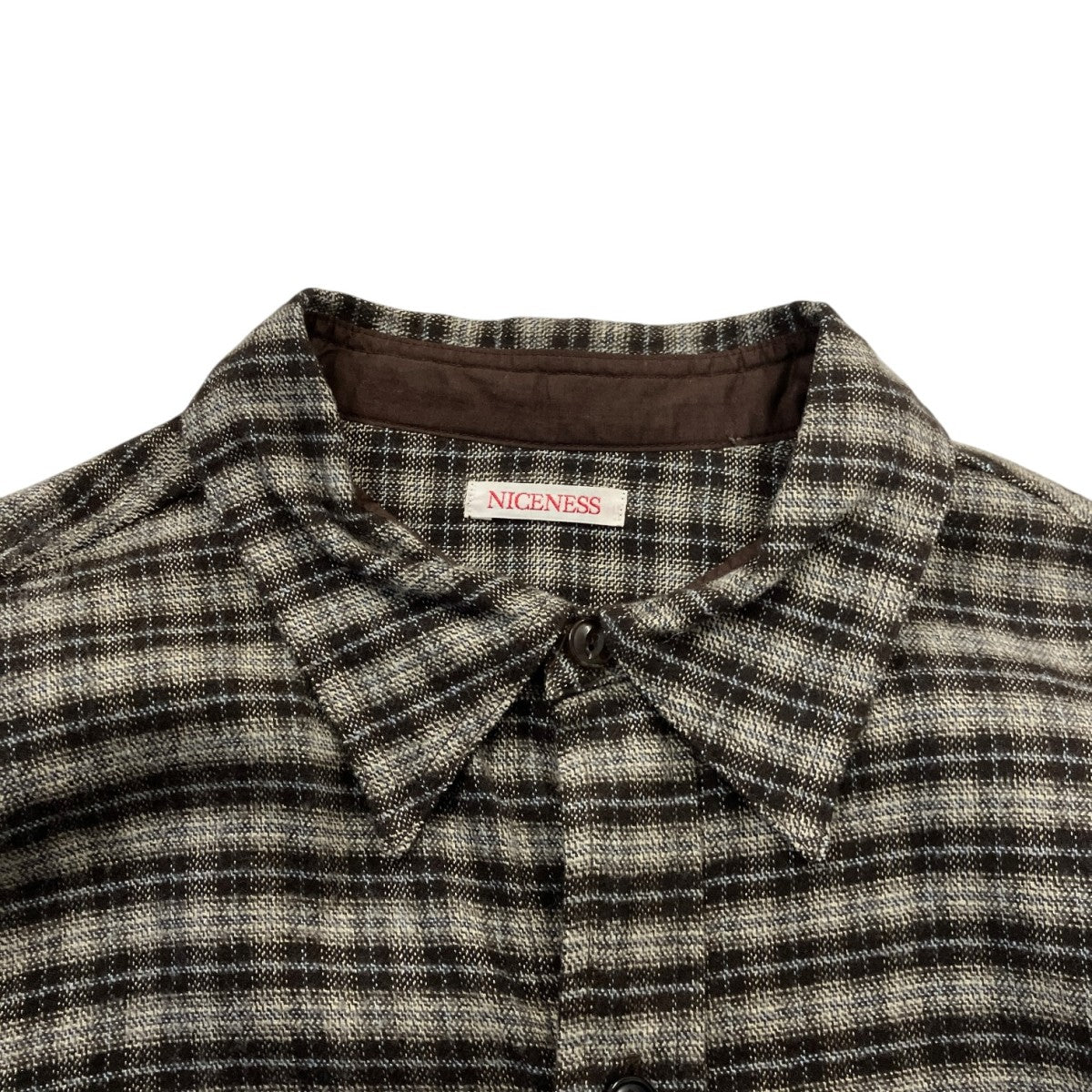 NICENESS 25AWVEDDERシルクフランネル ハンティングシャツNN-1903Y16 古着・中古-3枚目のアイテム画像