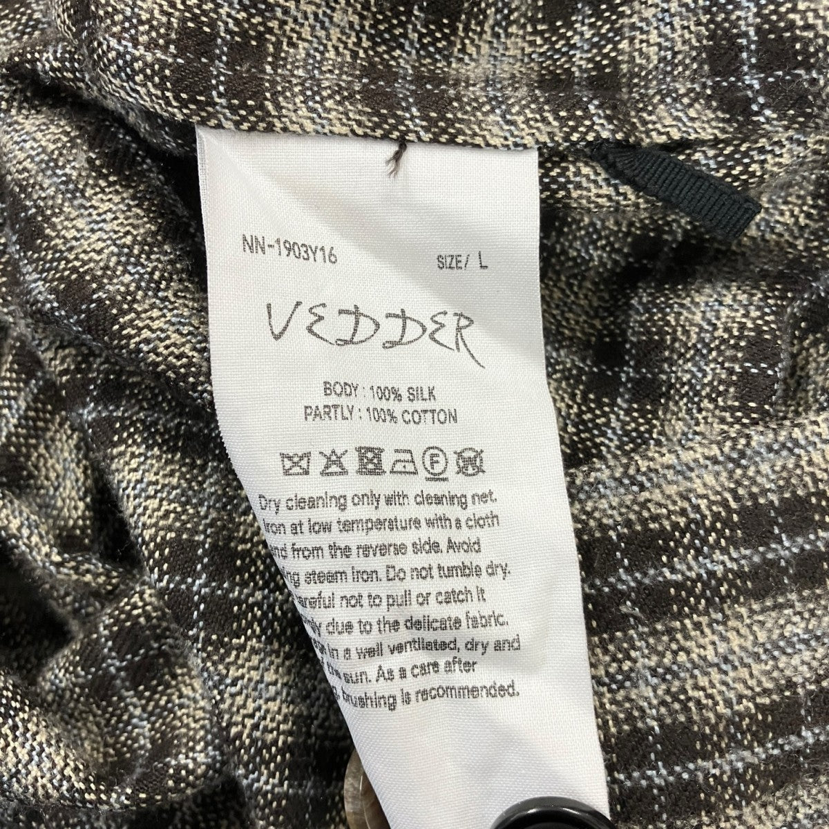 NICENESS 25AWVEDDERシルクフランネル ハンティングシャツNN-1903Y16 古着・中古-5枚目のアイテム画像