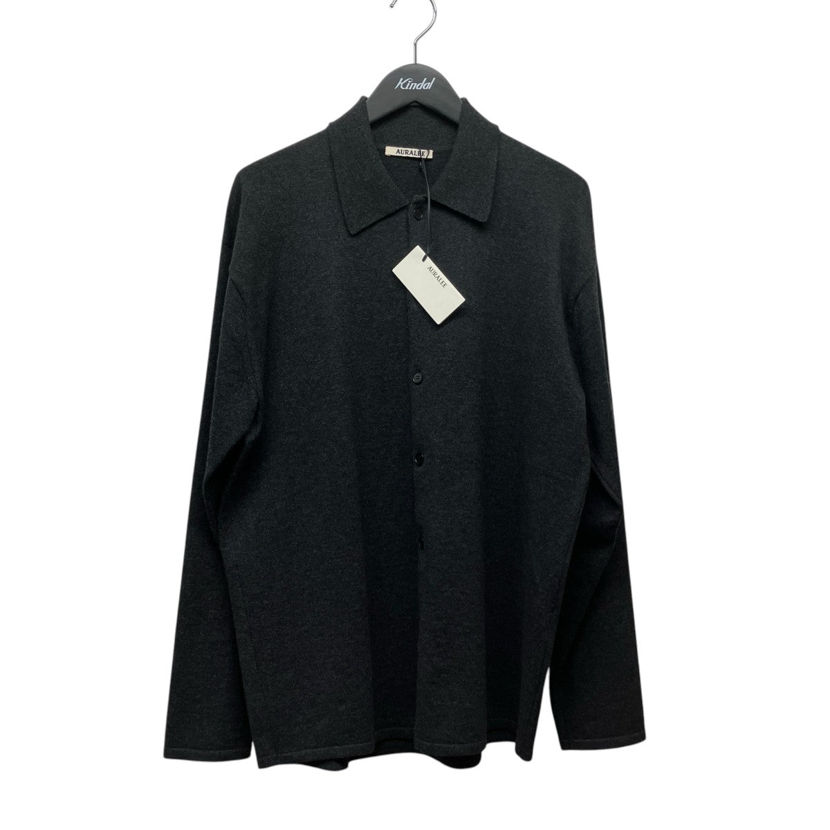 AURALEE 25AWHIGH TWIST WOOL KNIT SHIRT CARDIGANウールニットカーディガンA25AC01CK 古着・中古-1枚目のアイテム画像