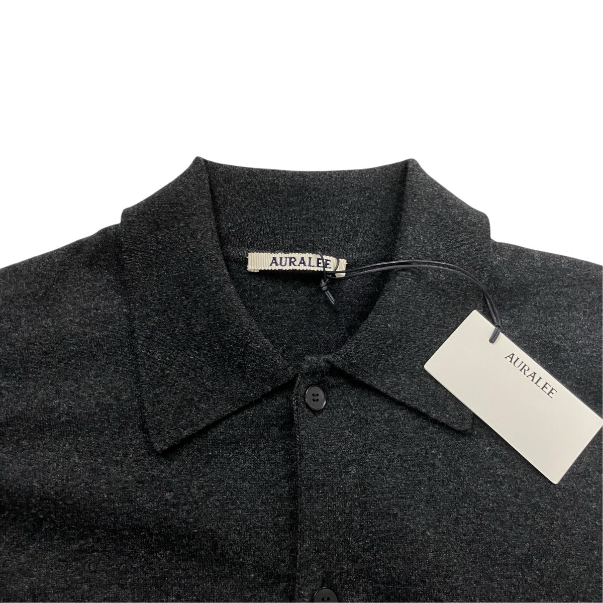 AURALEE 25AWHIGH TWIST WOOL KNIT SHIRT CARDIGANウールニットカーディガンA25AC01CK 古着・中古-3枚目のアイテム画像