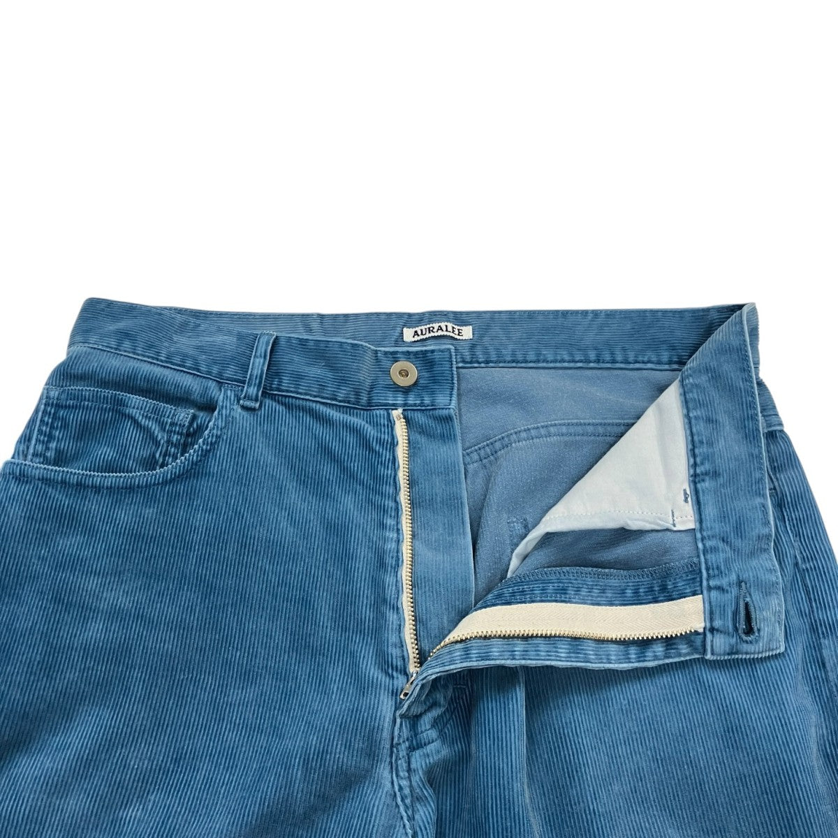 AURALEE 25SSPIGMENT DYE FINX CORDUROY WIDE 5P PANTSフィンクスコットンコーデュロイパンツA25SP01PD 古着・中古-4枚目のアイテム画像