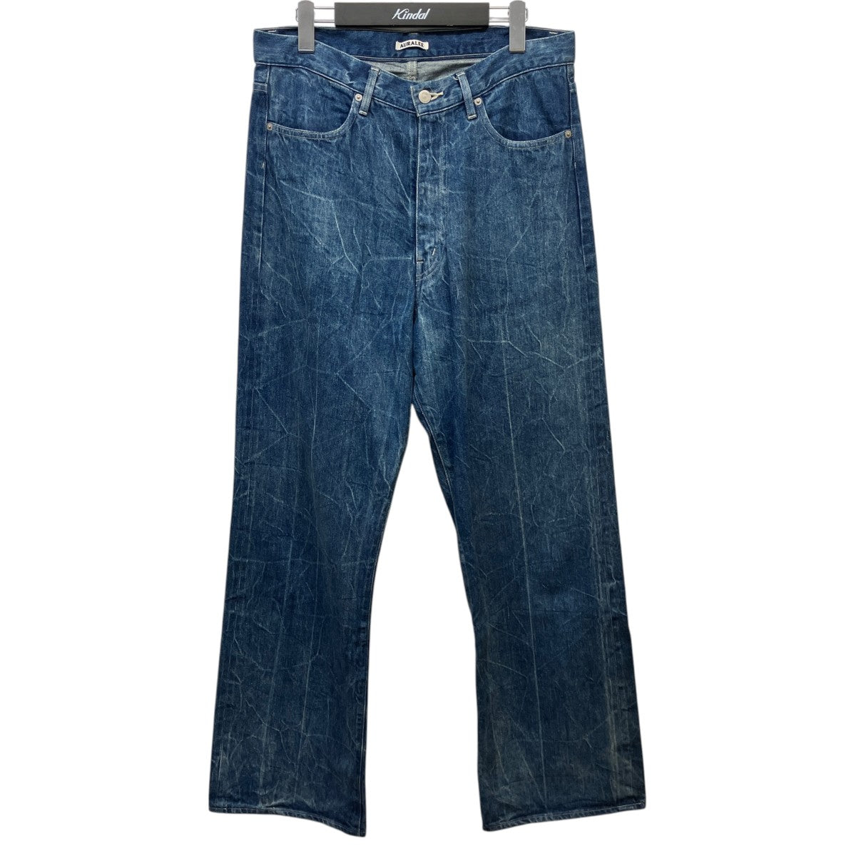 AURALEE 23SSSELVEDGE FADED LIGHT DENIM PANTSスビンコットンブリーチデニムパンツA23SP02DE 古着・中古-1枚目のアイテム画像