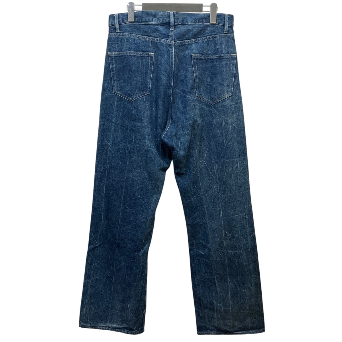 AURALEE 23SSSELVEDGE FADED LIGHT DENIM PANTSスビンコットンブリーチデニムパンツA23SP02DE 古着・中古-2枚目のアイテム画像