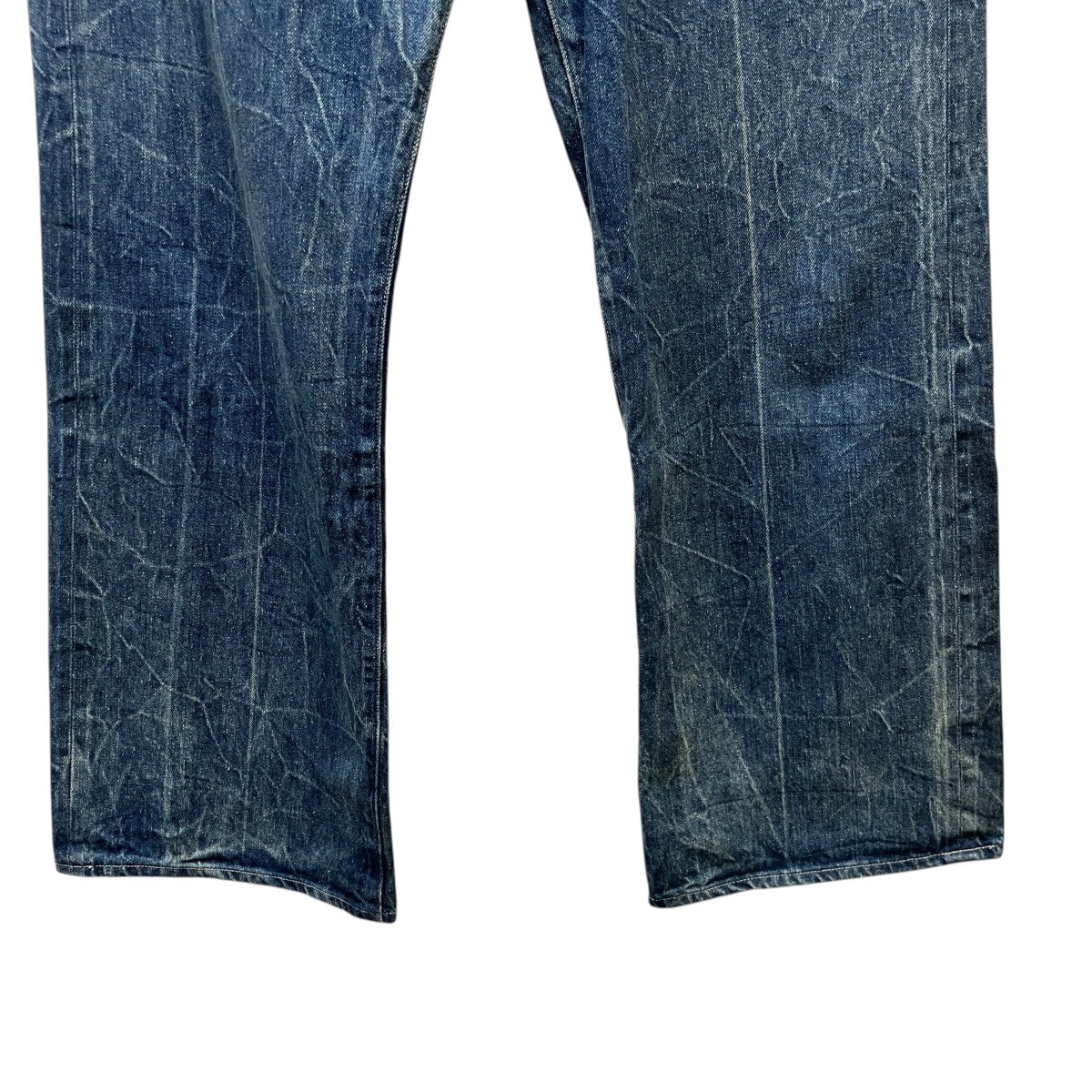 AURALEE 23SSSELVEDGE FADED LIGHT DENIM PANTSスビンコットンブリーチデニムパンツA23SP02DE 古着・中古-4枚目のアイテム画像