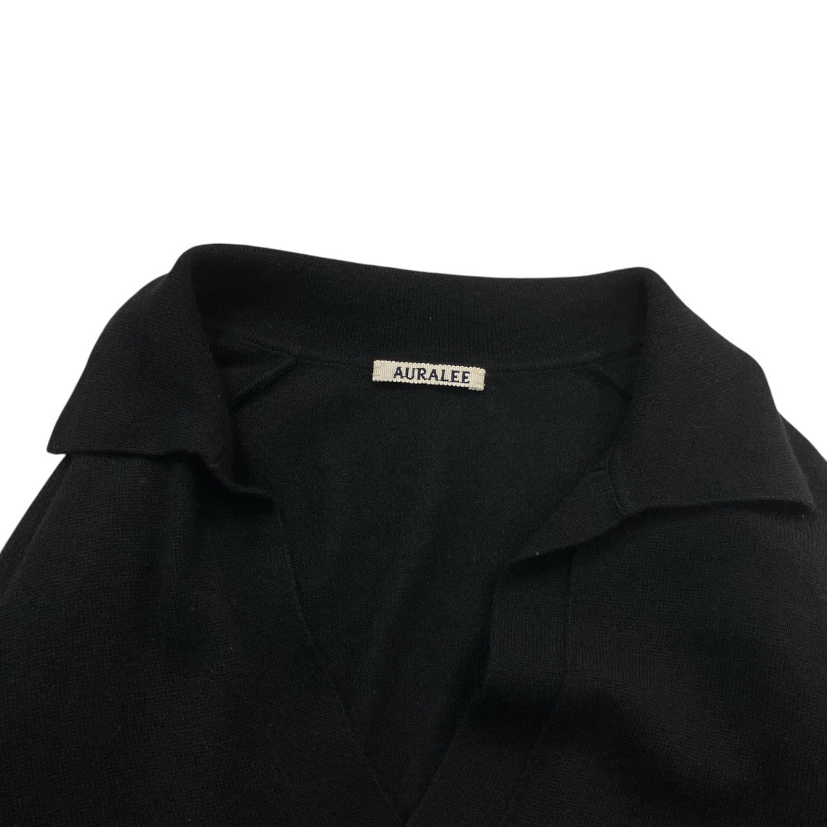 AURALEE 24SSSUPER FINE CASHMERE SILK KNIT SKIPPER POLOスーパーファイン カシミヤ シルク ニット スキッパー ポロA24SP02SC 古着・中古-3枚目のアイテム画像
