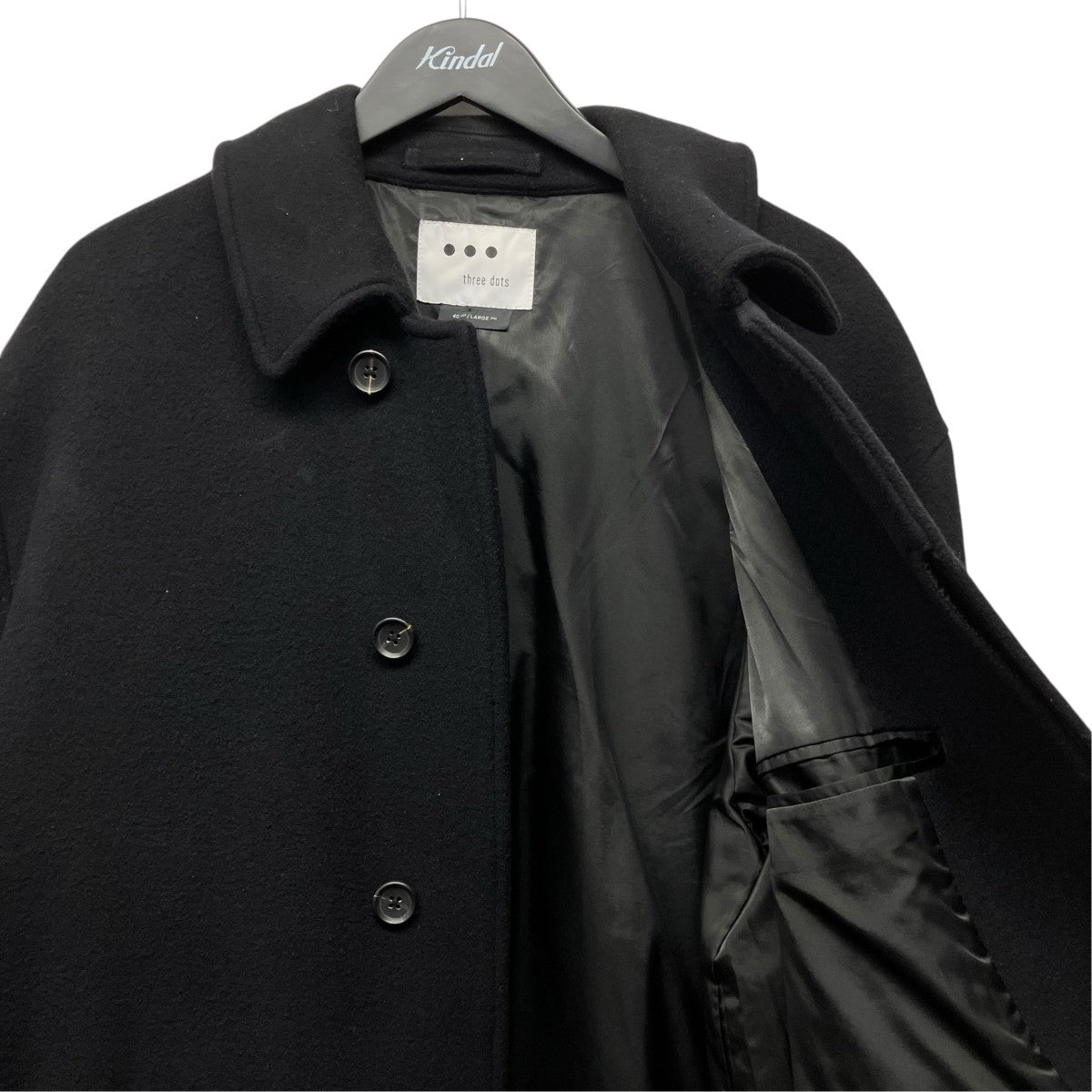 THREE DOTS ウールロングコートY845 WB702YU 古着・中古-6枚目のアイテム画像