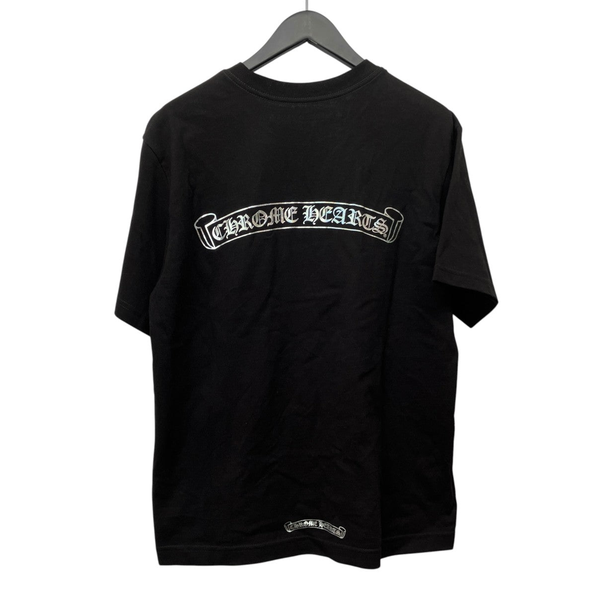 スクロールラベルホログラムプリントTシャツ408199901******A41