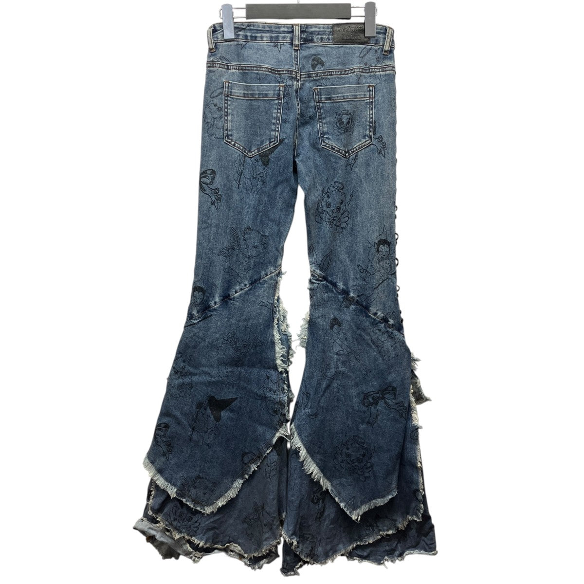 Desigual×Maria Escote プリントフリルデニムパンツ24WWDDA3 古着・中古-2枚目のアイテム画像