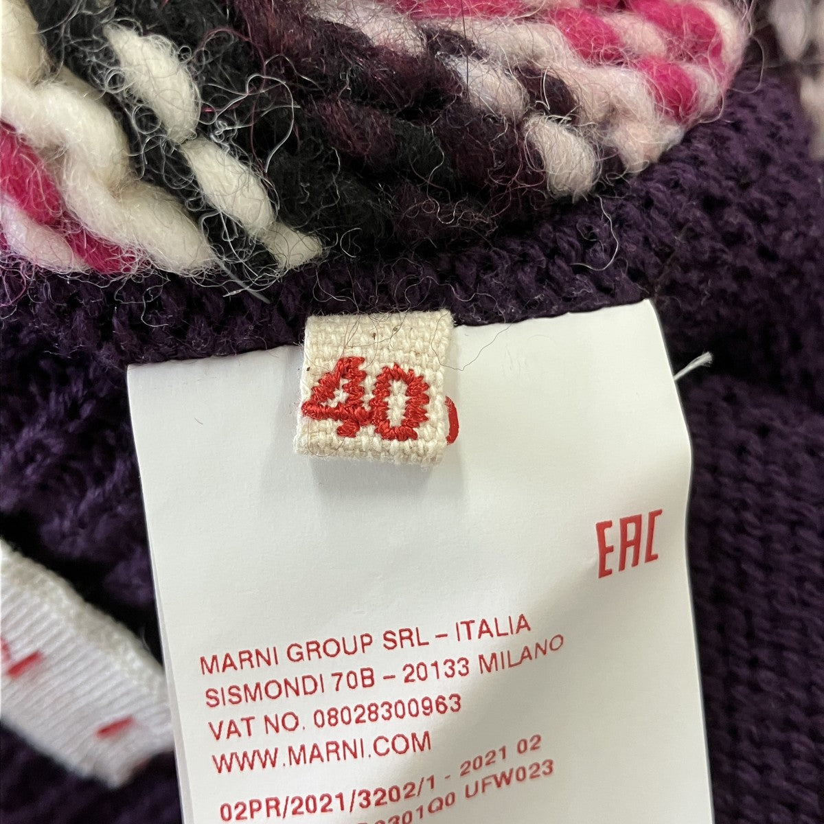 MARNI ウールクルーネックニットGCMD0301Q0 古着・中古-6枚目のアイテム画像